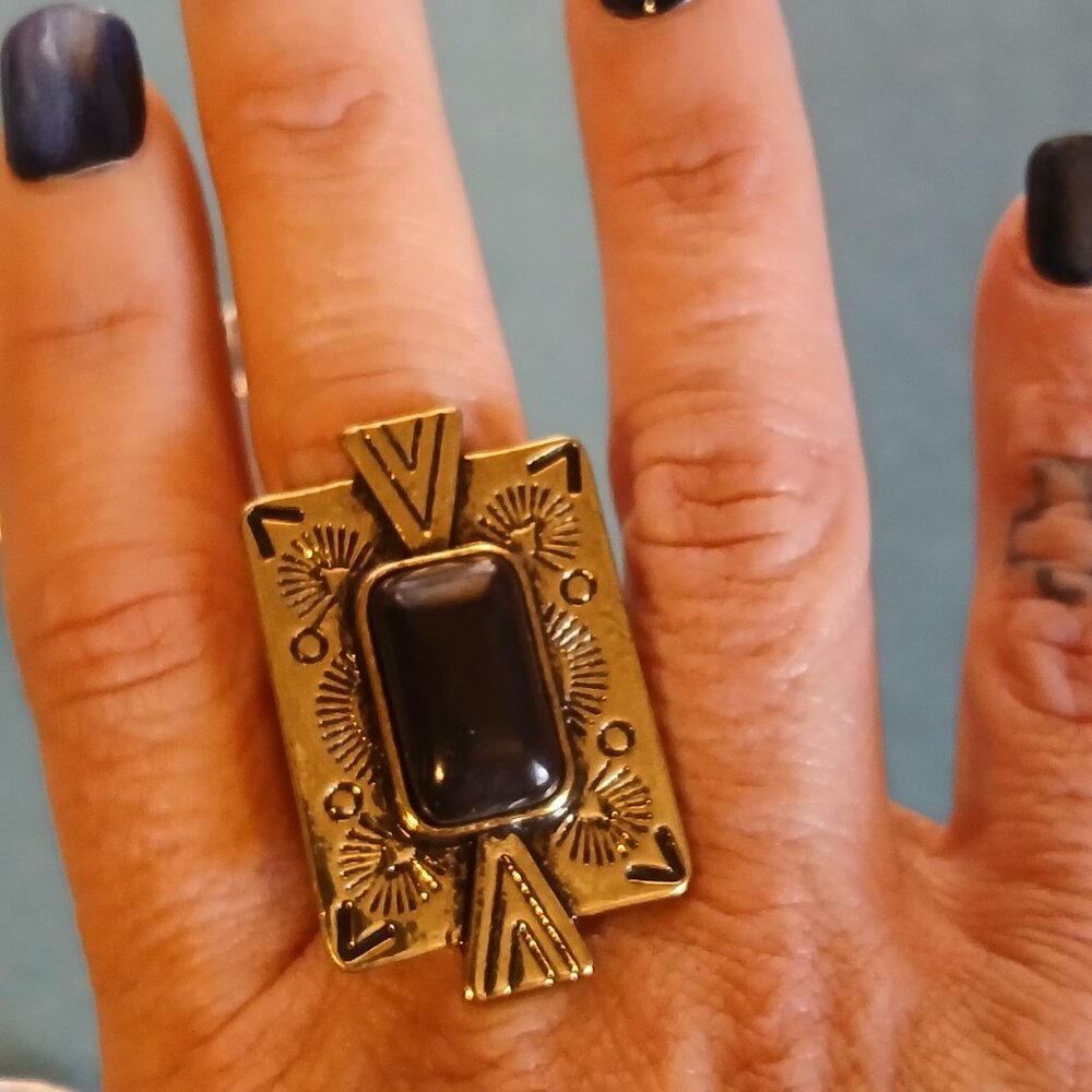 8 Western Turquoise Paparazzi Rings - Picture 3 of 8